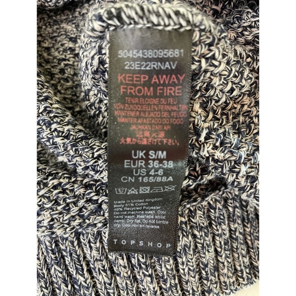 TOPSHOP Women Crop Batwing Sleeve Cable Sweater - Picture 9 of 9